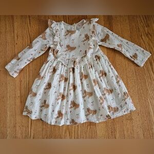 Pink Chicken Cat Print Dress Size 7